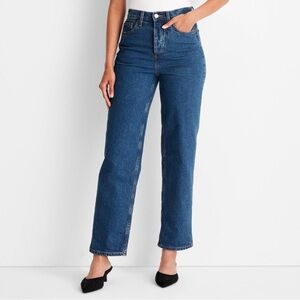 Universal Thread Women's High Rise Straight Ankle Jeans Heavy weight denim